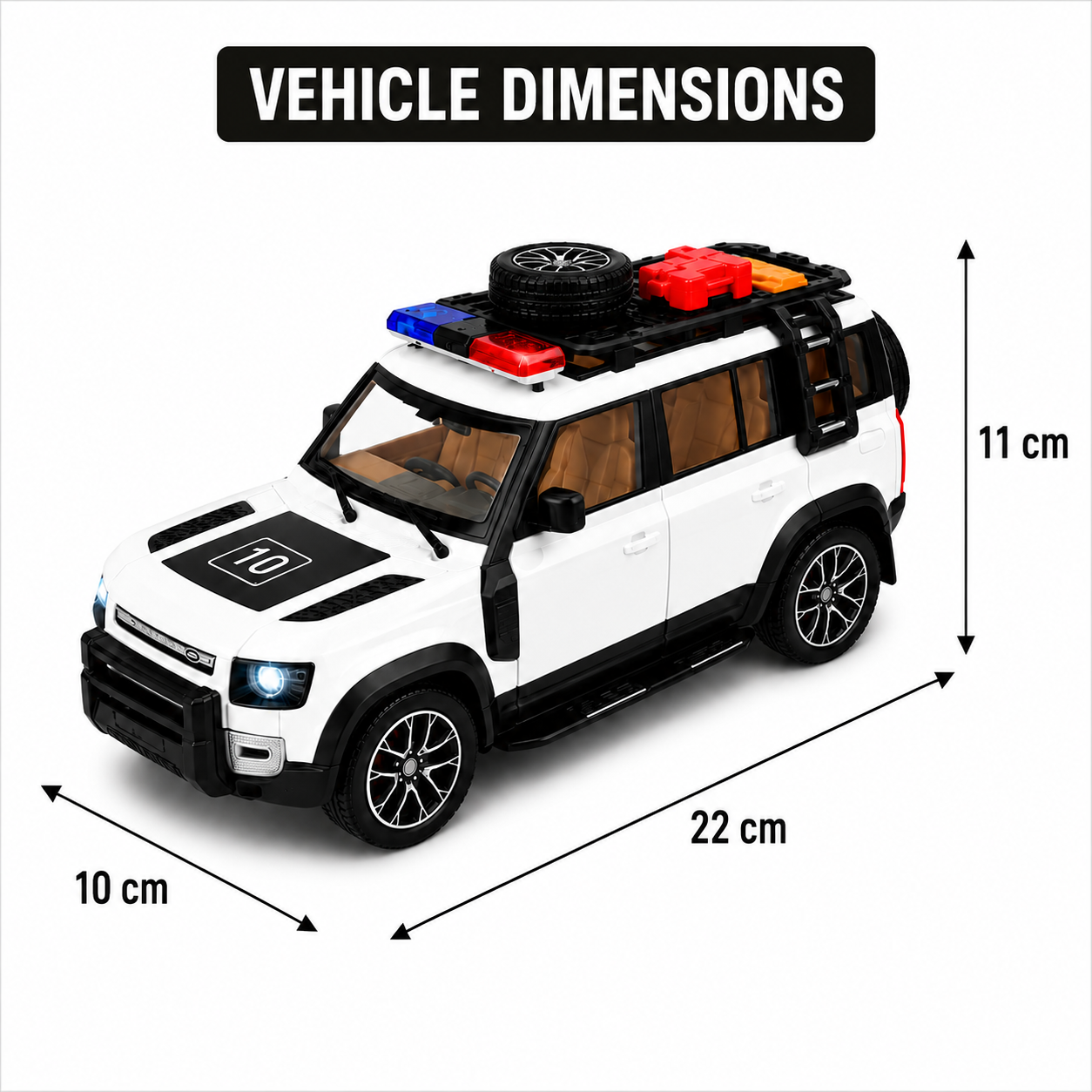 1:22 Scale Die-Cast Alloy SUV with Pull Back Action, Light & Sound