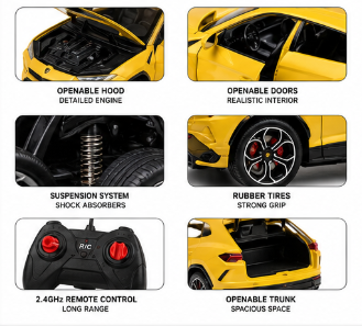 Die-Cast SUV Model Car with Sound & Light