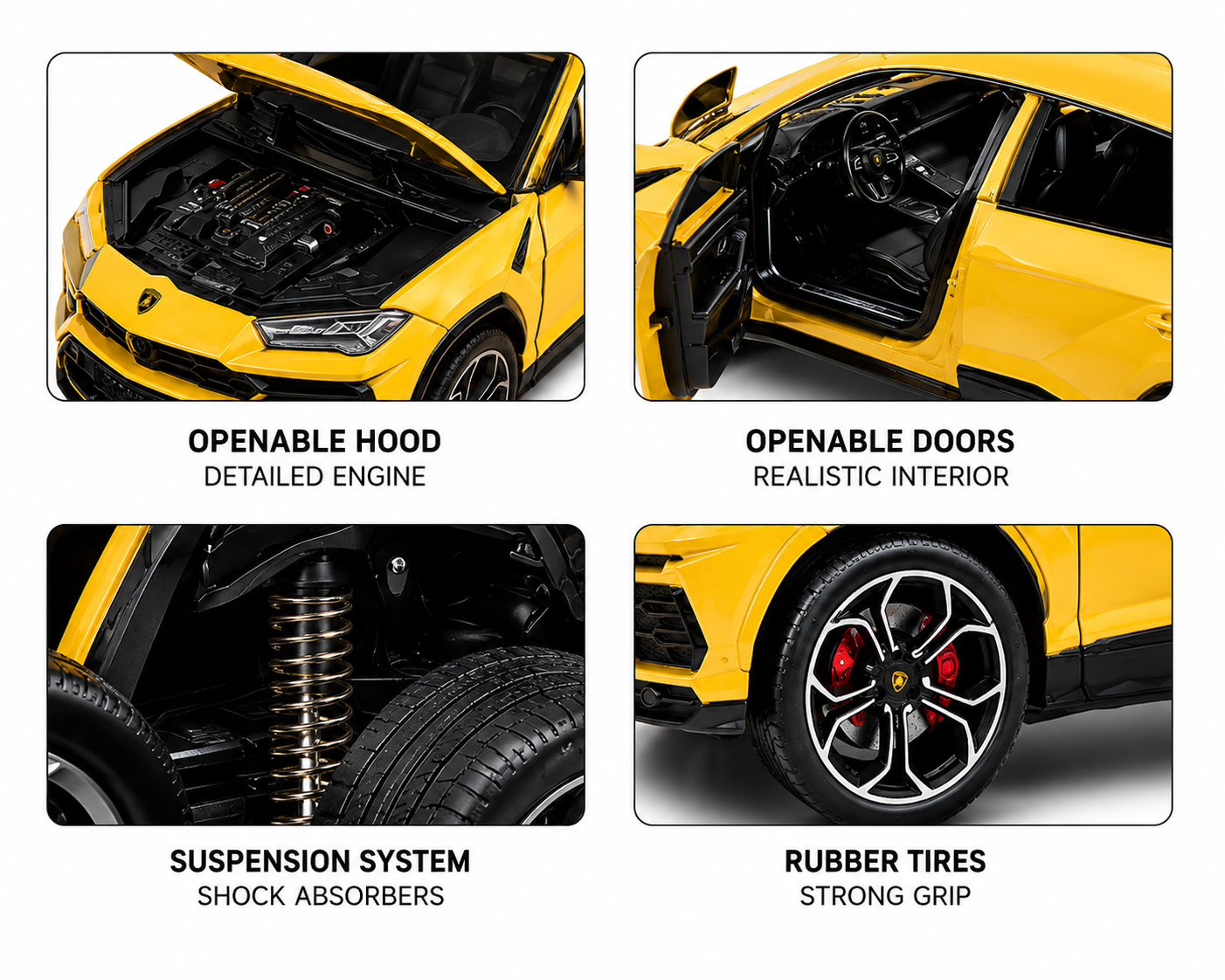 Die-Cast SUV Model Car with Sound & Light